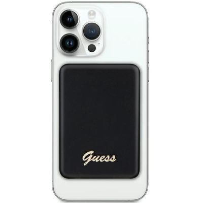 2. Guess MagSafe Metal Script Logo Induktions-Powerbank 5W 3000mAh - Schwarz