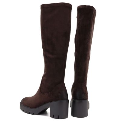 5. Damen-Wildlederstiefel mit Warmfutter in Schokoladenbraun Vinceza 58332