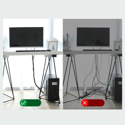 10. Baseus Rainbow Circle Klettbänder - Klettband Klett-Kabelorganizer 1m schwarz (ACMGT-E01)