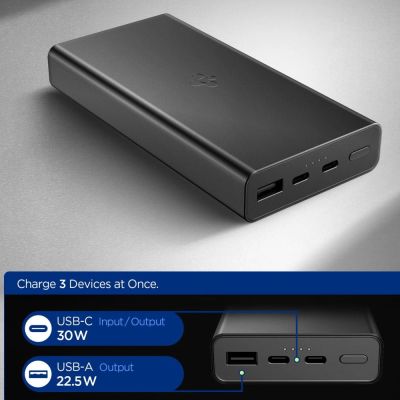 2. Spigen EA3020 20000mAh 30W Powerbank - Schwarz