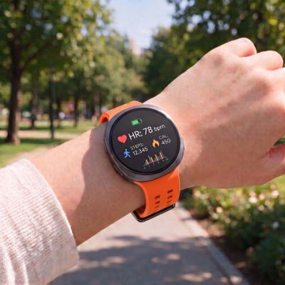 3. Tech-Protect Silikon-Air-Armband für Samsung Galaxy Watch 40/44/46 mm – Orange