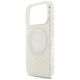 6. Guess IML Flowers Electro Pearl Strap MagSafe Hülle für iPhone 17 Pro - Weiß