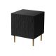 Nachttisch-Set, 2-teilig, JUNGLE, 53,5 x 40,5 x 44 cm, mattschwarz + goldene Beine