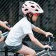 4. Rockbros LK-67 Jugend-Fahrradhelm mit abnehmbarem Visier 54–58 cm – Pink