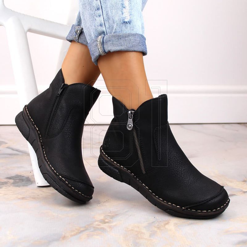 3. Bequeme isolierte Stiefeletten Rieker W RKR612 schwarz