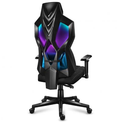 21. Huzaro Combat 6.2 Schwarzer RGB-Gaming-Stuhl