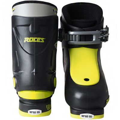 4. Roces Idea Up Skischuhe Schwarz und Limette Jr 450490 18