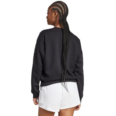 9. Damen adidas Animal Print 3-Streifen French Terry Sweatshirt Schwarz JM1835