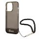 5. Guess Translucent Pearl Strap Case für iPhone 14 Pro - Schwarz