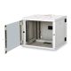 9. Digitus Unique 19" 9U 600x600 Wand-Netzwerkschrank, Glastür, grau, segmentiert, faltbar, 100 kg