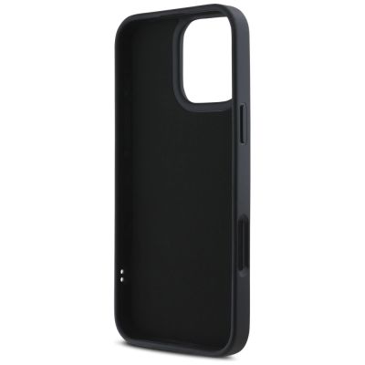 7. Karl Lagerfeld HC 3D Rubber Elongated Glitter iPhone 16 Pro Hülle - Schwarz