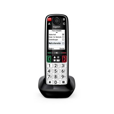 4. Gigaset EASY 500HX Analog/DECT-Telefon mit Anrufernamen und -ID, Schwarz/Silber