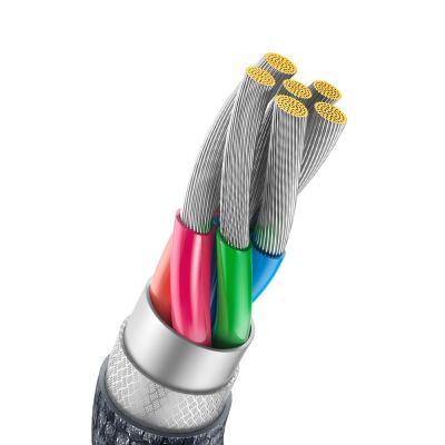 3. Baseus Crystal Shine Series Kabel USB-Kabel für schnelles Aufladen und Datenübertragung USB Typ A - USB Typ C 100W 1,2m schwarz (CAJY000401)