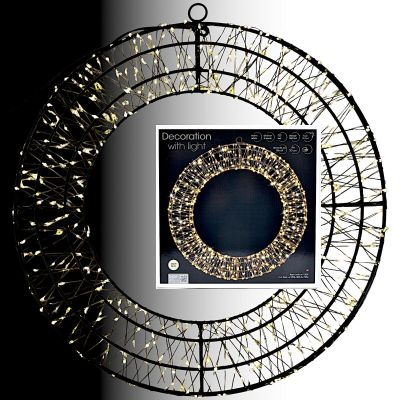 DEKORATIVER LED-RING 720 LEDS 50 CM SCHWARZ