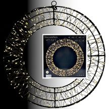 DEKORATIVER LED-RING 720 LEDS 50 CM SCHWARZ