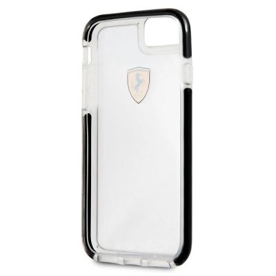 4. Ferrari Hardcase FEGLHCP7BK iPhone 7/8 SE 2020 / SE 2022 Stoßfest transparent schwarz