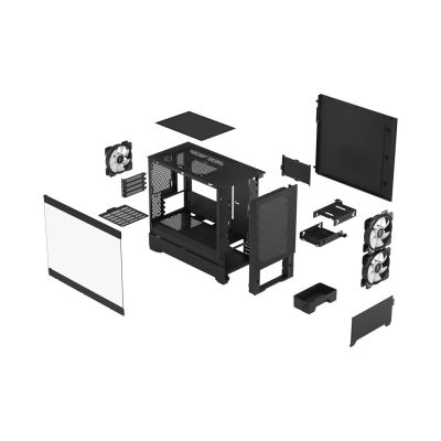 6. Fractal Pop Mini Air RGBBlack TG Clear Tint Hülle
