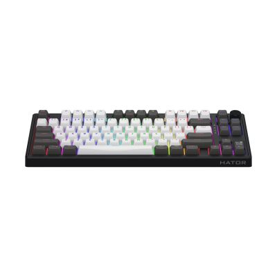 2. HATOR Skyfall Pro Wireless 80 Gaming-Tastatur USB + RF Wireless + Bluetooth QWERTZ US Englisch Schwarz, Grau
