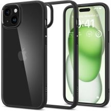 Spigen Ultra Hybrid-Hülle für iPhone 15 Plus – Mattschwarz