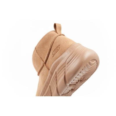 16. Skechers Damen Winterstiefel Isolierte Lederstiefeletten Braun