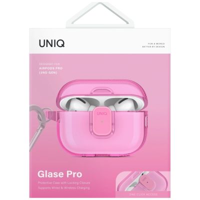 2. Uniq Glase Pro Case für AirPods Pro 2 – Rosa