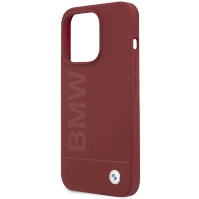 6. BMW Silikon Big Logo MagSafe Hülle für iPhone 15 Pro – rot