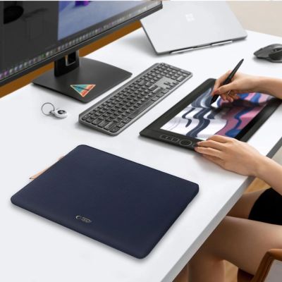 10. Tech-Protect Fleece-Laptoptasche 15-16 - Marineblau