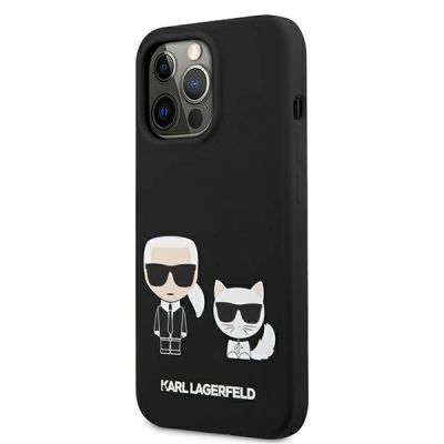 2. Karl Lagerfeld KLHCP13LSSKCK iPhone 13 Pro / 13 6.1" Hardcase schwarz/schwarz Silikon Karl & Choupette
