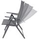 4. Gartenstuhl 57x68x106cm 2xTEXTLINE 7-Positionen-Set 2 Stück