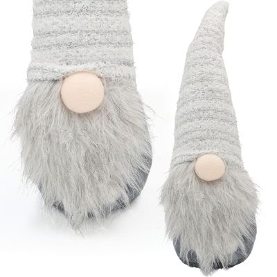 2. Gartenzwerg mit langem, weißem Hut und Glitzernase, 42 cm