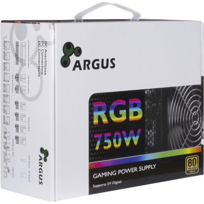 3. Argus RGB-750W CM II Netzteil - ATX12V 2.3 AC 100/240 V - 750 Watt - aktive PFC - sortiert