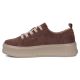 3. Braune Damen-Sneaker aus Leder mit Plateausohle, Modell Filippo DP7982