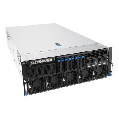 3. Asus Rack-Plattform (4U) ESC8000A-E13X AMD EPYC 9005 (8xNVMe, 2xM.2, 2x10Gbe, 8xQSFP, IPMI, R3200W)