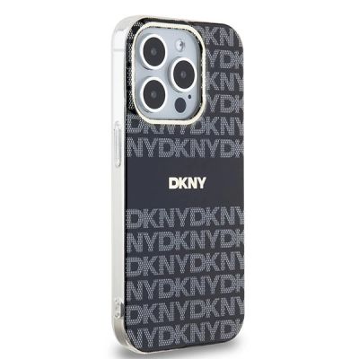 4. DKNY IML Mono & Stripe MagSafe Hülle für iPhone 13 Pro / 13 – Schwarz