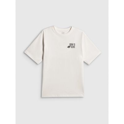 6. Locker geschnittenes Jungen-T-Shirt mit Aufdruck 4F 4FJRSS26TTSHM4277-10S