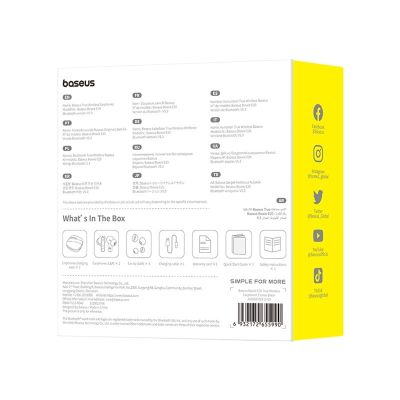 9. Baseus Bowie E20 Kabellose Kopfhörer (Schwarz)