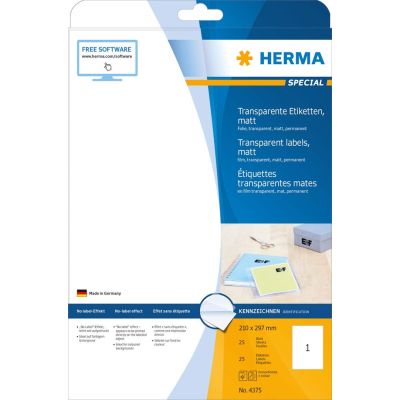 HERMA 4375 Bedruckbare Etiketten Transparente Selbstklebende Bedruckbare Etiketten