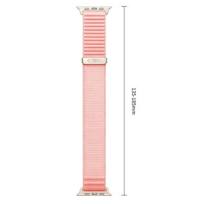3. Tech-Protect NylonLoop Armband für Apple Watch 40 / 41 / 42 mm – Pink