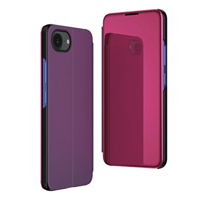 2. Transparente Schutzhülle für iPhone 16e/17e (Klappcover) – Rosa