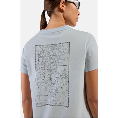 3. Damen-T-Shirt mit kurzen Ärmeln ODLO T-shirt crew neck s/s COTTON BLEND UNLIMITED, blau