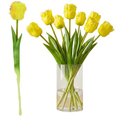Dunkelgelbe Tulpe, 38 cm, naturgetreue Frühlingsdekoration
