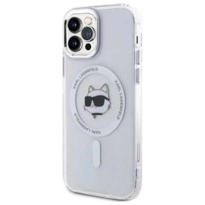 2. Karl Lagerfeld IML Metal Choupette Head MagSafe iPhone 12 Hülle - Weiß