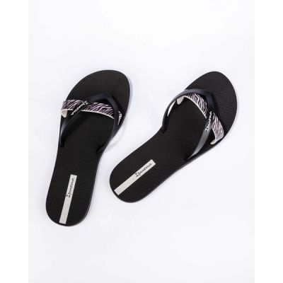 4. Ipanema Kirei Damen-Flip-Flops, modisch und bequem, schwarz für den Strand