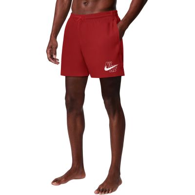Nike Logo Lap 5" Volley Badeshorts rot NESSG574 614
