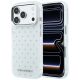Karl Lagerfeld IML Strass-Hülle mit galvanisiertem Logo für iPhone 17 Pro / 18 Pro – Weiß