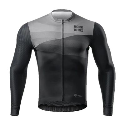 2. Rockbros 15120009005 Langarm-Radtrikot Frühling/Sommer XXL – Schwarz
