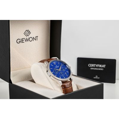 7. Giewont Herrenuhr Chronograph Saphir Braun Blau GW6310-A5