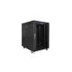 3. 19" 15U 600x800 schwarzes LCD-Rackgehäuse mit Glastür von Lanberg (Flat Pack) V2