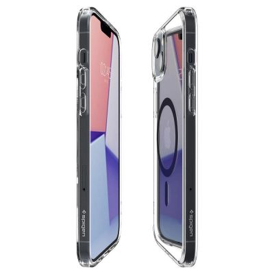 12. Spigen Ultra Hybrid Mag Case mit MagSafe für iPhone 14 Plus – Transparent und Schwarz