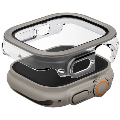 2. Uniq Voute Hülle mit gehärtetem Glas für Apple Watch Ultra 49 mm - Silber
